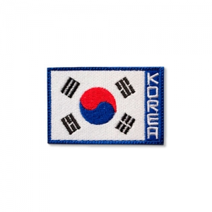 태극기 BLUE_사각(80x53)_Korea Flag Blue_자수패치_/No.0072
