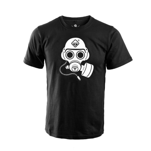 해저드4 스페셜 포스 가스 마스크 반팔 티셔츠 (블랙)